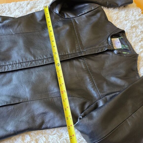 ORIGINAL MOVIE MATRIX CREW LEATHER JACKET LADIES SIZE XL Vintage - Picture 6 of 12